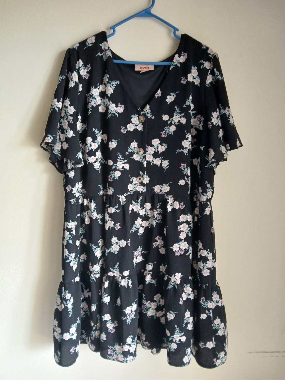 EVRI Black Floral Dress Size 2X